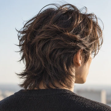 Debulk thick hair through the interior