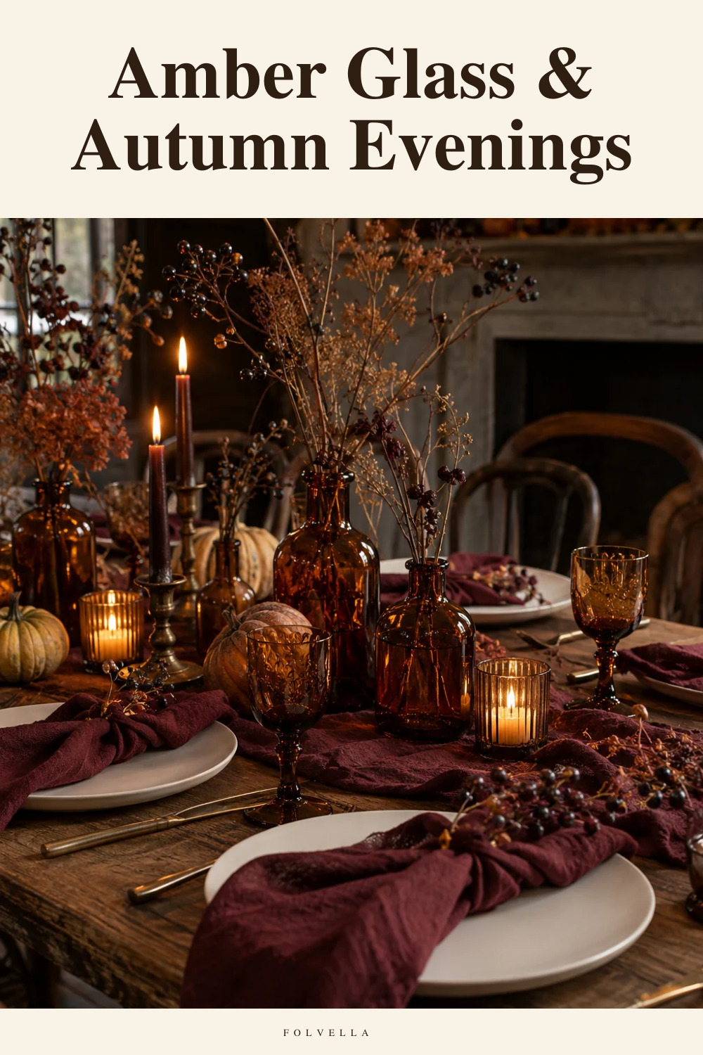 Amber Glass & Autumn Evenings — original InspoMint illustration